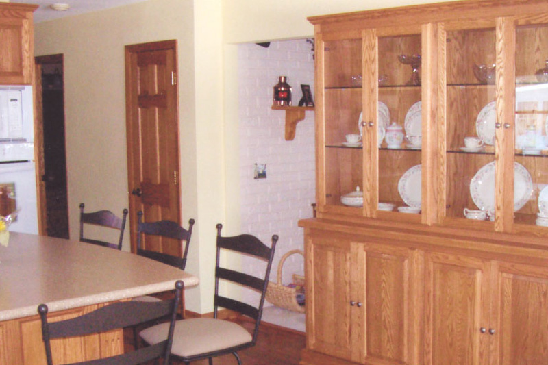 Custom built kitchen dish cabinet